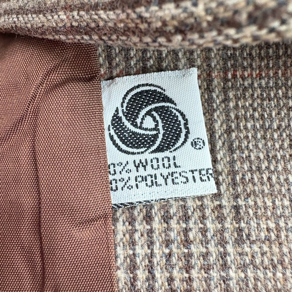 Vintage Evan Picone Wool Blend Plaid Blazer - Picture 4 of 9